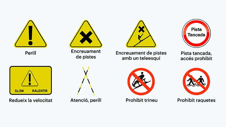 Senyalitzacions comunes a pistes